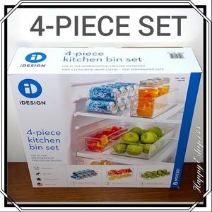 iDesign Kitchen Bin Set 4-Piece Set Multi-Uses